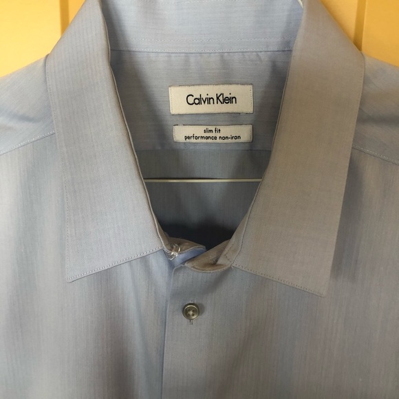 Calvin Klein Slim Fit Men’s Dress Shirt 17 1/2 - Picture 10 of 16